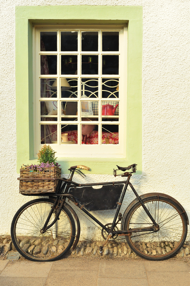 Bike Outside an Old-Fashioned Shop